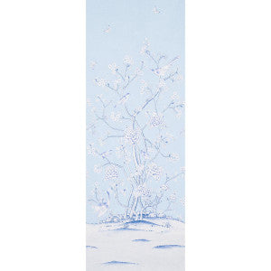 Chinois Palais Panel Sky 5007128 by Schumacher Designer Wallpaper