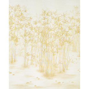 Kanji Sisal Ochre 5011781 by Schumacher Designer Wallpaper