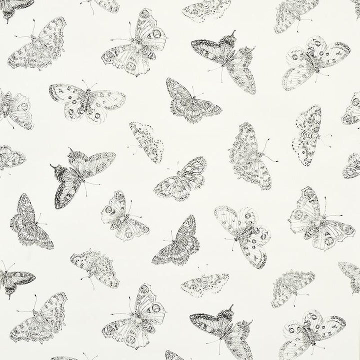 Burnell Butterfly Ivory 5011740 by Schumacher Designer Wallpaper Misterioso 27.0" - Swanky Fabrics -