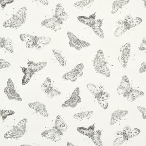 Burnell Butterfly Ivory 5011740 by Schumacher Designer Wallpaper