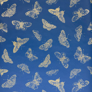 Burnell Butterfly Blue 5011741 by Schumacher Designer Wallpaper