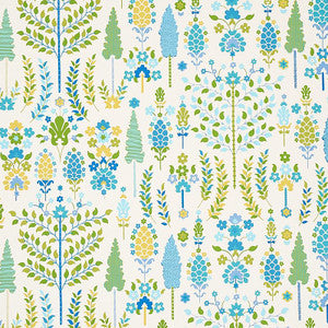 Desna Peacock 5011850 by Schumacher Designer Wallpaper