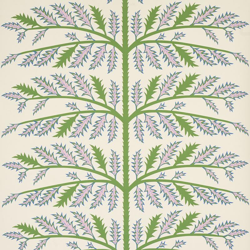 Thistle Ivory 5011430 by Schumacher Designer Wallpaper Neisha Crosland 27.0" - Swanky Fabrics -