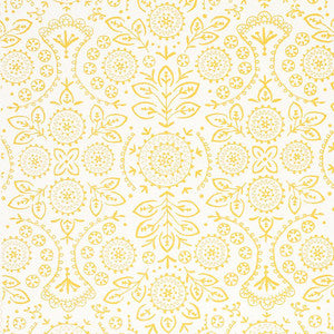 Tiana Yellow 5011842 by Schumacher Designer Wallpaper