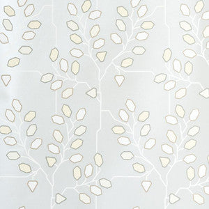 Tumble Weed Silver White 5011421 by Schumacher Designer Wallpaper