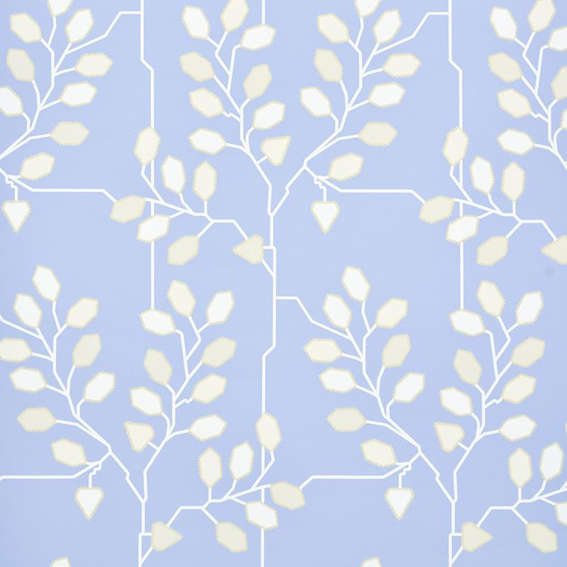 Tumble Weed Bluebell 5011422 by Schumacher Designer Wallpaper Neisha Crosland 13.5" - Swanky Fabrics -