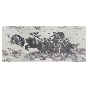 Chariot Of Dawn Toile Black 5011500 by Schumacher Designer Wallpaper
