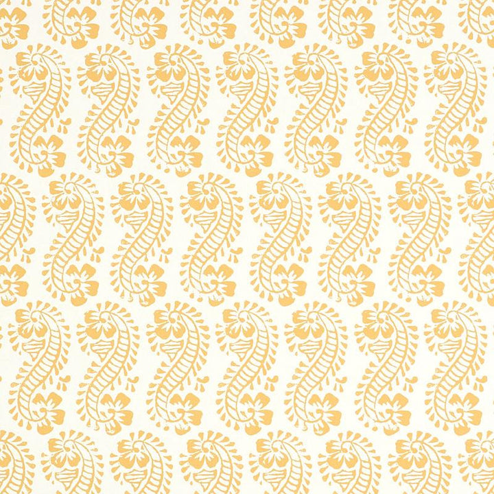 Lani Gold 5011121 by Schumacher Designer Wallpaper Molly Mahon 5.25" - Swanky Fabrics -