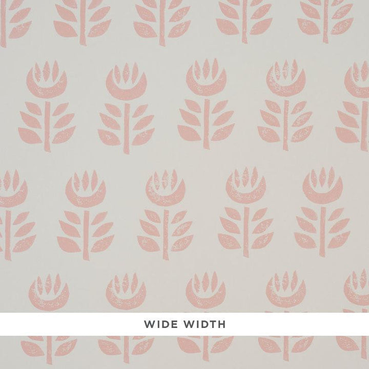 Rosenborg Pink 5011330 by Schumacher Designer Wallpaper Scandinavian Modern 27.0" - Swanky Fabrics -