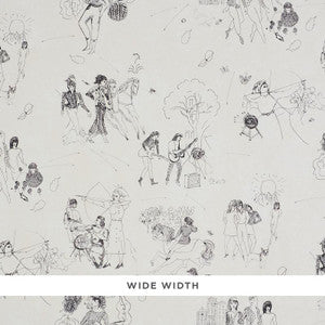 Toile De Femmes Parchment 5011080 by Schumacher Designer Wallpaper
