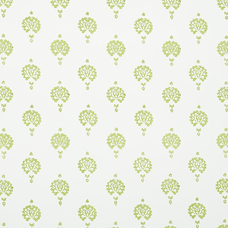 Dahlia Hand Blocked Print Leaf 5011231 by Schumacher Designer Wallpaper Jacaranda 3.0" - Swanky Fabrics -