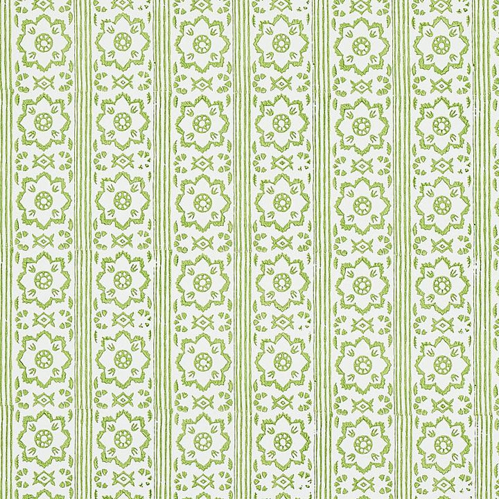 Sunda Hand Blocked Print Leaf 5011220 by Schumacher Designer Wallpaper Jacaranda 2.5" - Swanky Fabrics -