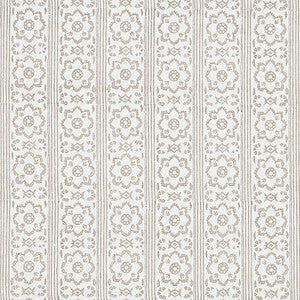 Sunda Hand Blocked Print Grey 5011221 by Schumacher Designer Wallpaper