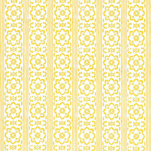 Sunda Hand Blocked Print Yellow 5011222 by Schumacher Designer Wallpaper
