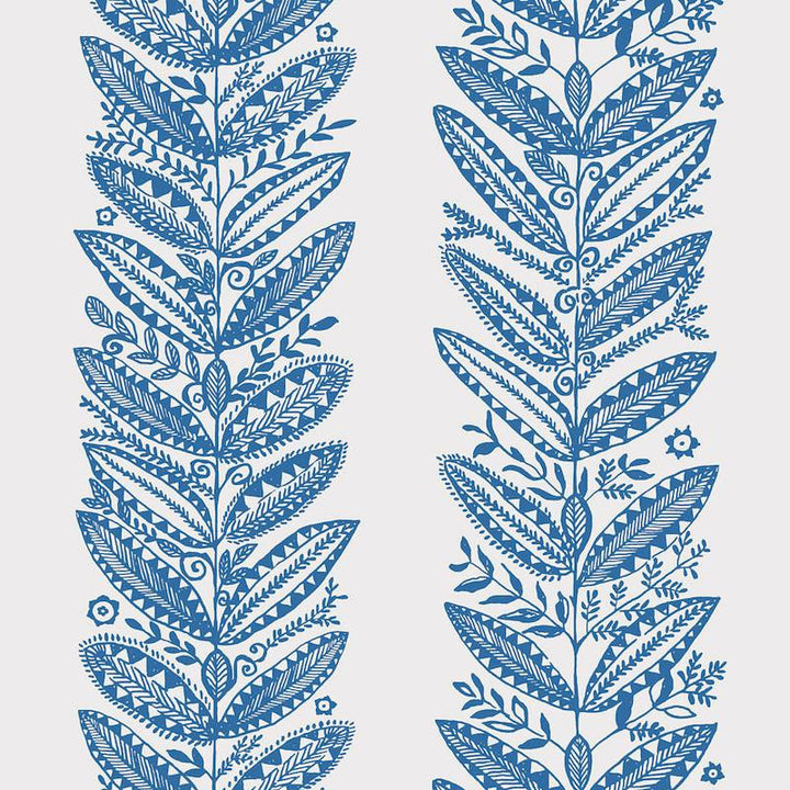 Eland Blue 5010831 by Schumacher Designer Wallpaper Scandinavian Modern 27.0" - Swanky Fabrics -