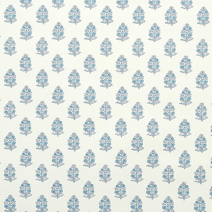 Aditi Blue 5011930 by Schumacher Designer Wallpaper Jacaranda 3.38" - Swanky Fabrics -
