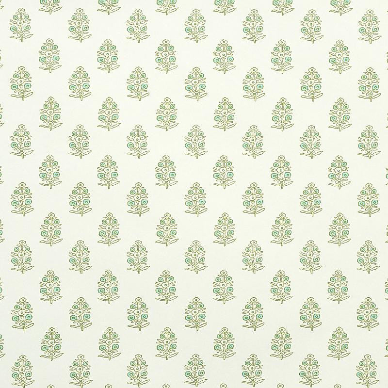 Aditi Green 5011931 by Schumacher Designer Wallpaper Jacaranda 3.38" - Swanky Fabrics -