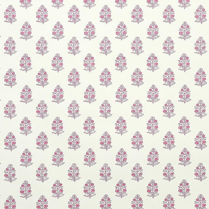Aditi Pink 5011932 by Schumacher Designer Wallpaper Jacaranda 3.38" - Swanky Fabrics -
