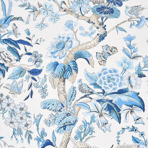Cranley Garden Blue 5011720 by Schumacher Designer Wallpaper