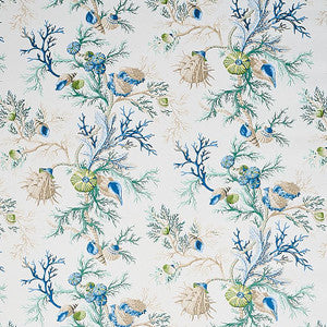 Del Tesoro Blue & Green 5010650 by Schumacher Designer Wallpaper