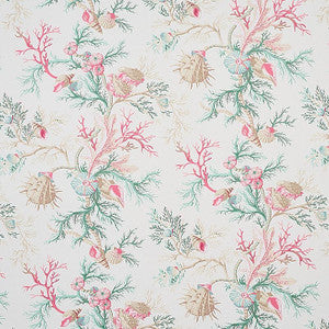Del Tesoro Pink & Aqua 5010651 by Schumacher Designer Wallpaper