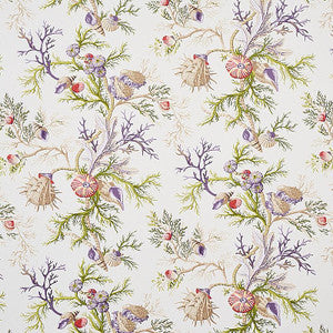 Del Tesoro Purple & Coral 5010652 by Schumacher Designer Wallpaper