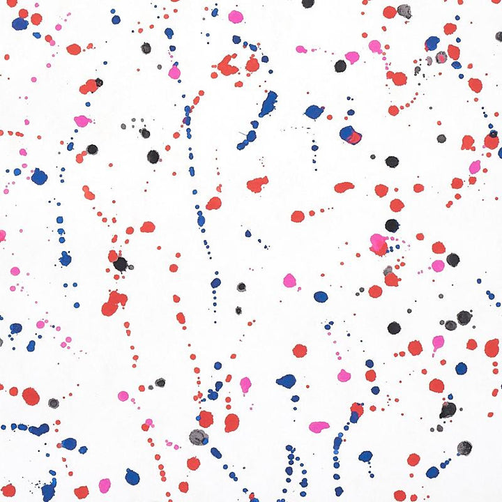 Ink Splash Red & Blue 5012180 by Schumacher Designer Wallpaper Porter Teleo 54.0" - Swanky Fabrics -