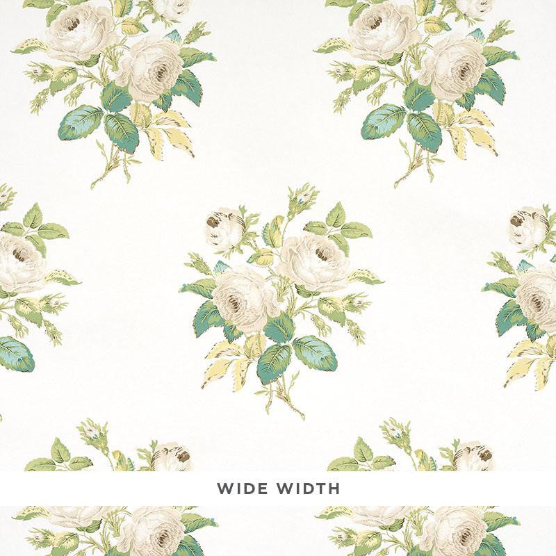 Loudon Rose Ivory 5012030 by Schumacher Designer Wallpaper Schumacher Classics 13.5" - Swanky Fabrics -