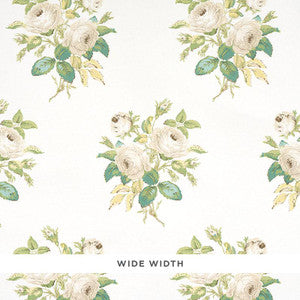 Loudon Rose Ivory 5012030 by Schumacher Designer Wallpaper