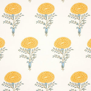 Marigold Yellow 5012071 by Schumacher Designer Wallpaper