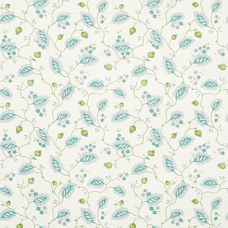 Maryam Vine Peacock 5011600 by Schumacher Designer Wallpaper Jacaranda 13.5" - Swanky Fabrics -