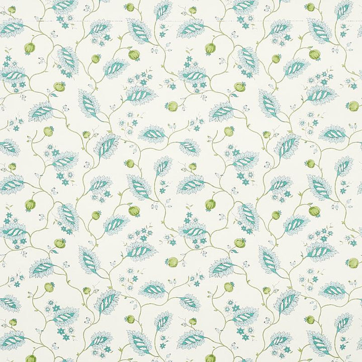 Maryam Vine Peacock 5011600 by Schumacher Designer Wallpaper Jacaranda 13.5" - Swanky Fabrics -