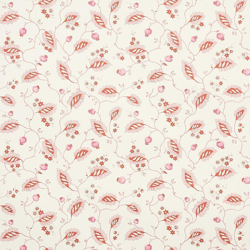 Maryam Vine Pink & Red 5011602 by Schumacher Designer Wallpaper Jacaranda 13.5" - Swanky Fabrics -