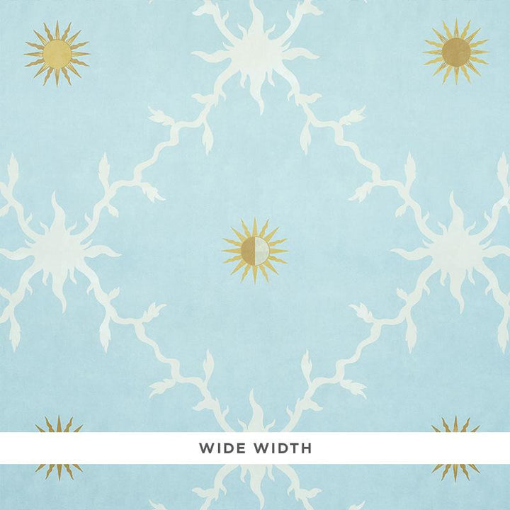Palladio Trellis Sky 5011370 by Schumacher Designer Wallpaper Misterioso 54.0" - Swanky Fabrics -