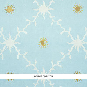 Palladio Trellis Sky 5011370 by Schumacher Designer Wallpaper