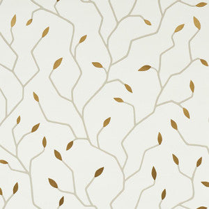 Cymbeline Ivory & Gold 5011380 by Schumacher Designer Wallpaper