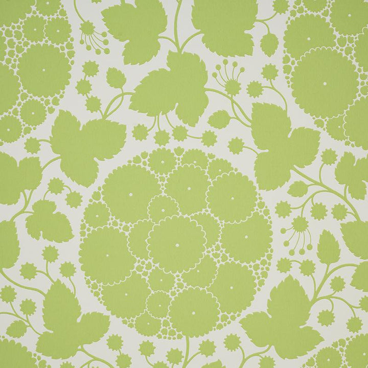 Marianne Leaf 5010722 by Schumacher Designer Wallpaper Flower Power 27.0" - Swanky Fabrics -