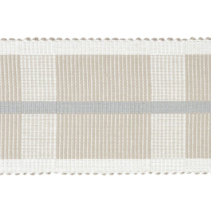 Calcada Tape Wide Natural 78970 by Schumacher Designer Trim Stephanie Seal Brown - Swanky Fabrics -