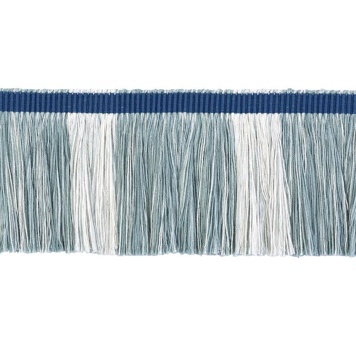 Calcada Fringe Mineral 78981 by Schumacher Designer Trim Stephanie Seal Brown - Swanky Fabrics -