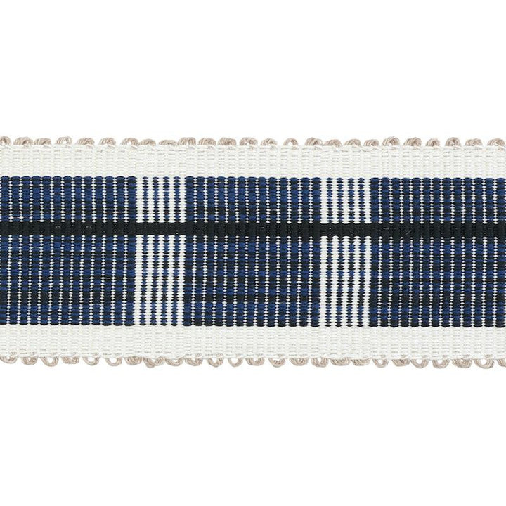 Calcada Tape Medium Midnight 79202 by Schumacher Designer Trim Stephanie Seal Brown - Swanky Fabrics -