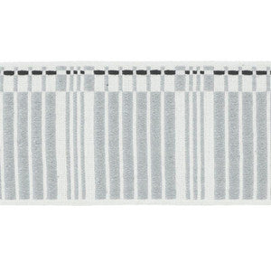 Carmo Tape Wide Silver & Black 79211 by Schumacher Designer Trim