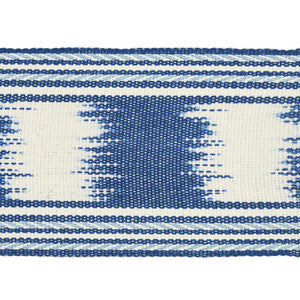Banyan Ikat Tape Blue 79300 by Schumacher Designer Trim
