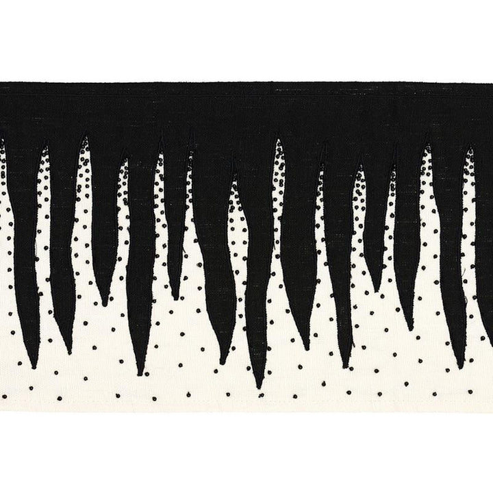 Stalactite Tape Black & White 79670 by Schumacher Designer Trim Misterioso 6.0" - Swanky Fabrics -