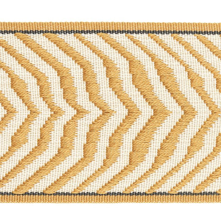 Arcure Ripple Tape Mustard 79700 by Schumacher Designer Trim Neisha Crosland - Swanky Fabrics -