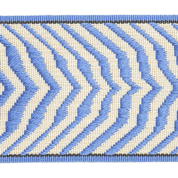 Arcure Ripple Tape Bluebell 79701 by Schumacher Designer Trim Neisha Crosland - Swanky Fabrics -