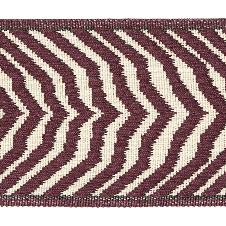 Arcure Ripple Tape Aubergine 79702 by Schumacher Designer Trim Neisha Crosland - Swanky Fabrics -