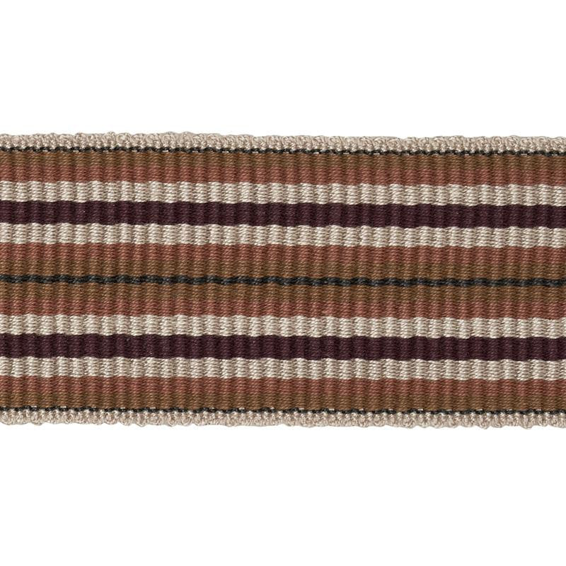Topaki Stripe Tape Medium Aubergine 79752 by Schumacher Designer Trim Neisha Crosland - Swanky Fabrics -