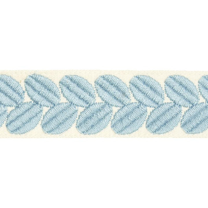 Berkeley Tape Narrow Sky 79910 by Schumacher Designer Trim Happy Together Ii - Swanky Fabrics -