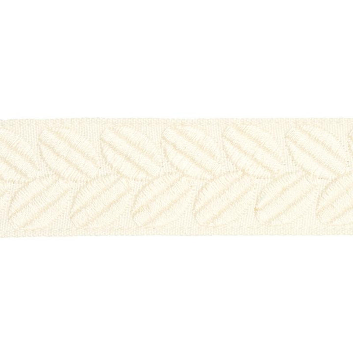 Berkeley Tape Narrow Ivory 79911 by Schumacher Designer Trim Happy Together Ii - Swanky Fabrics -