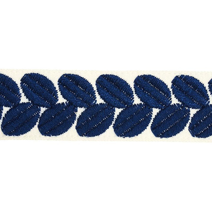 Berkeley Tape Narrow Blue 79912 by Schumacher Designer Trim Happy Together Ii - Swanky Fabrics -